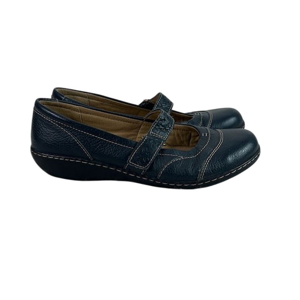 Clarks Women's Black Mary Jane Flats Casual Comfort Shoes